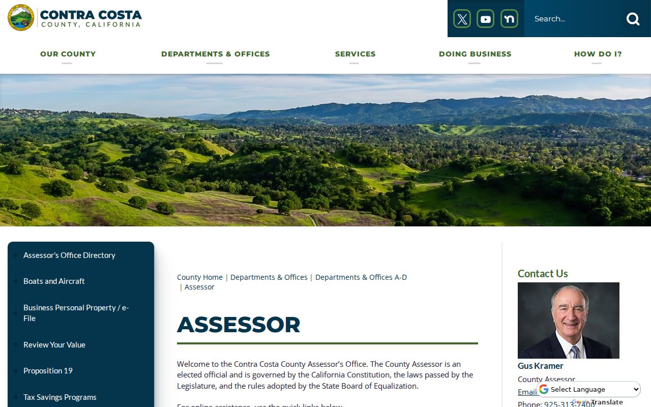 Contra Costa County Assessor property-search screen for San Pablo parcel research
